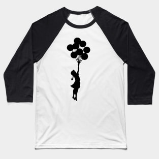 BANKSY Flying Balloon Girl Baseball T-Shirt